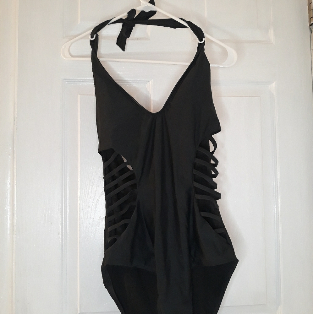 1 piece bathing suit/ black